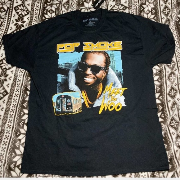 Hot Topic Pop Smoke meet the woo t shirt XL nwt - Picture 1 of 1